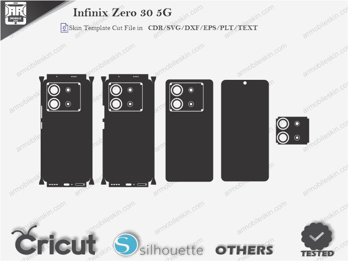 Infinix Zero 30 5G Skin Template Vector