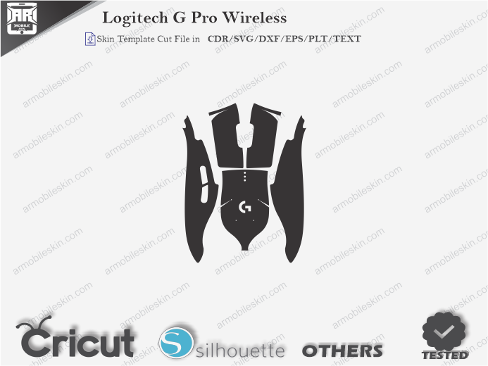 Logitech G Pro Wireless Mouse Skin Template Vector