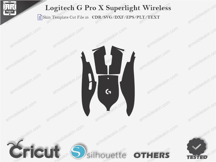Logitech G Pro X Superlight Wireless Mouse Skin Template Vector