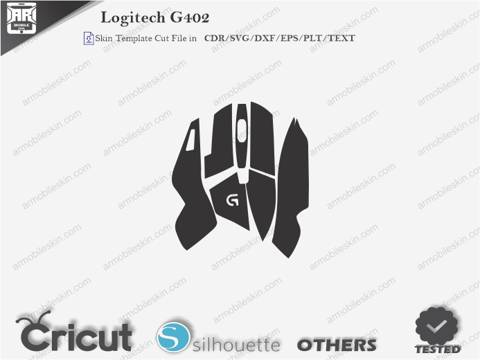 Logitech G402 Mouse Skin Template Vector
