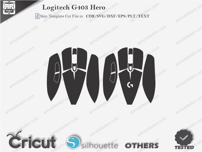 Logitech G403 Hero Mouse Skin Template Vector