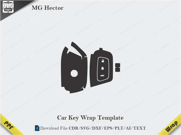 MG Hector Car Key Wrap Template Vector