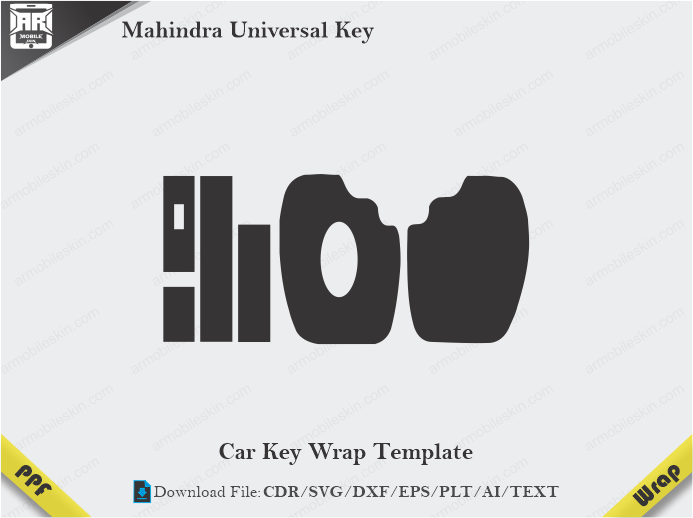 Mahindra Universal Car Key Wrap Template Vector