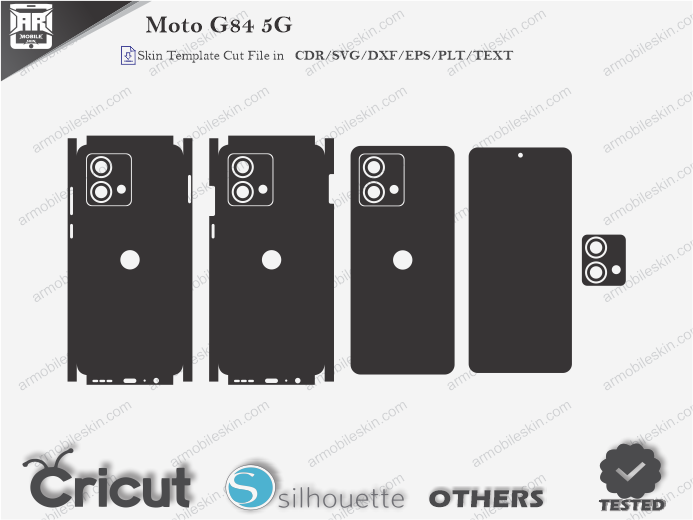 Moto G84 5G Skin Template Vector