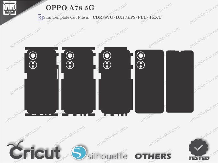 OPPO A78 5G Skin Template Vector