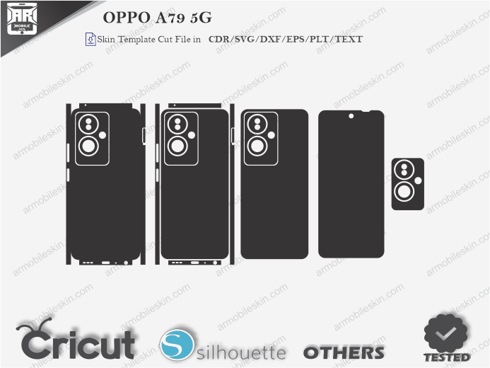 OPPO A79 5G Skin Template Vector