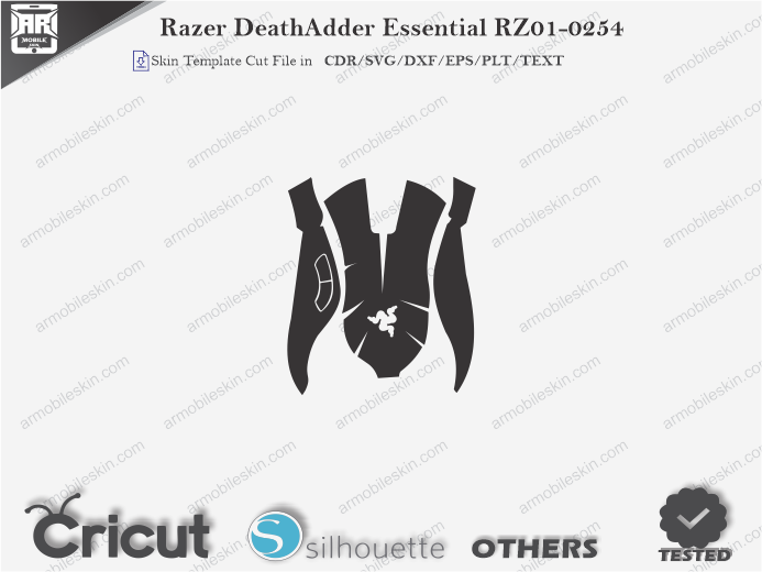 Razer DeathAdder Essential RZ01-0254 Mouse Skin Template Vector