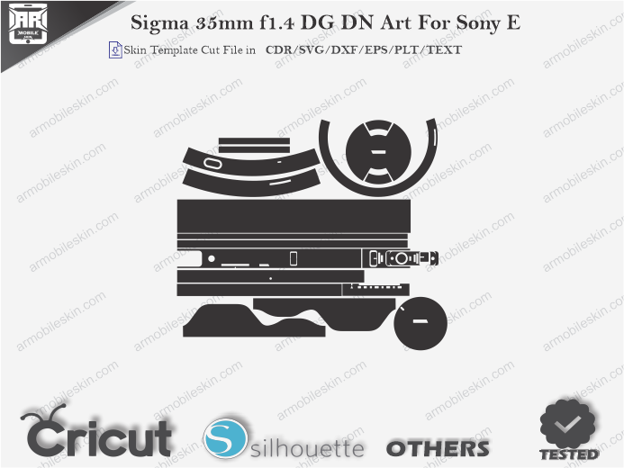 Sigma 35mm f1.4 DG DN Art For Sony E Skin Template Vector