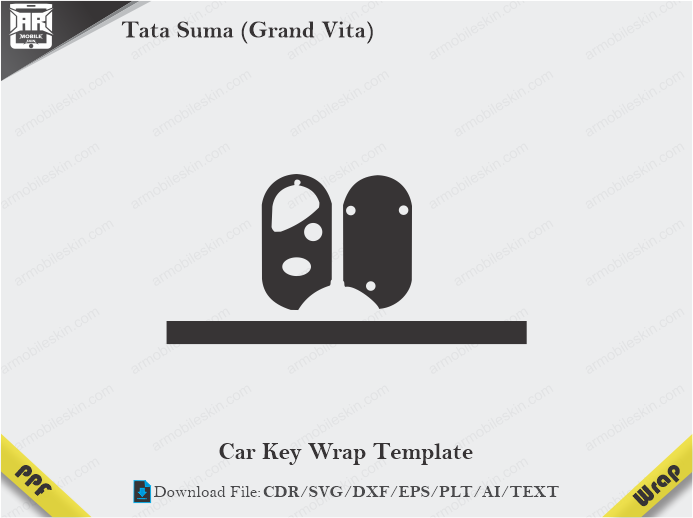 Tata Suma (Grand Vita) Car Key Wrap Template Vector