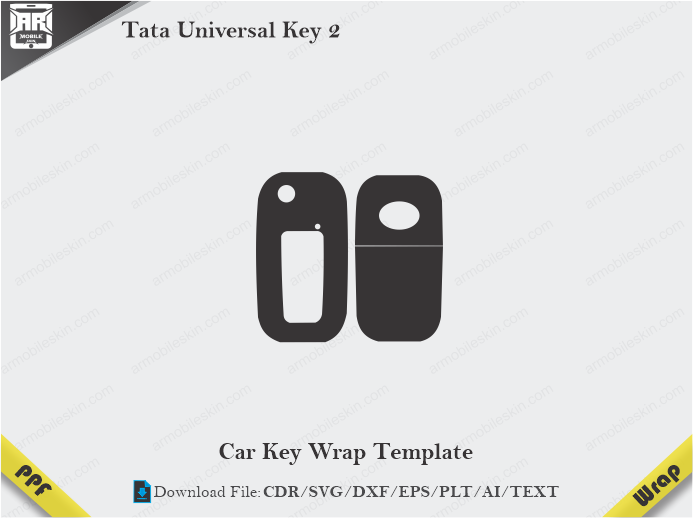 Tata Universal Key 2 Car Key Wrap Template Vector