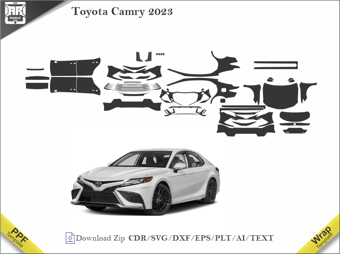 Toyota Camry 2023 Car PPF Template