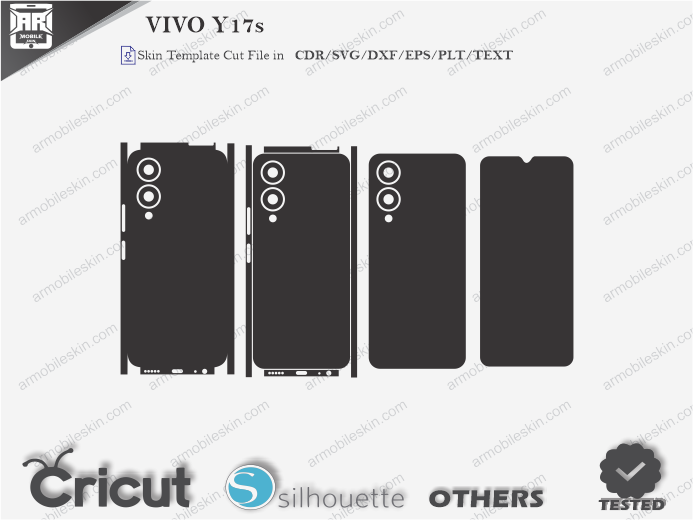 VIVO Y17s Skin Template Vector