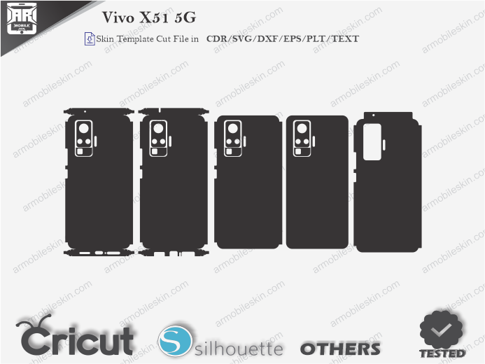 Vivo X51 5G Skin Template Vector