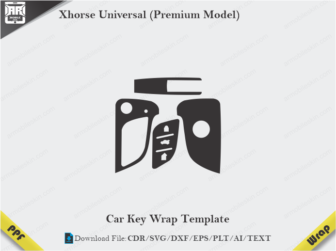 Xhorse Universal (Premium Model) Car Key Wrap Template Vector