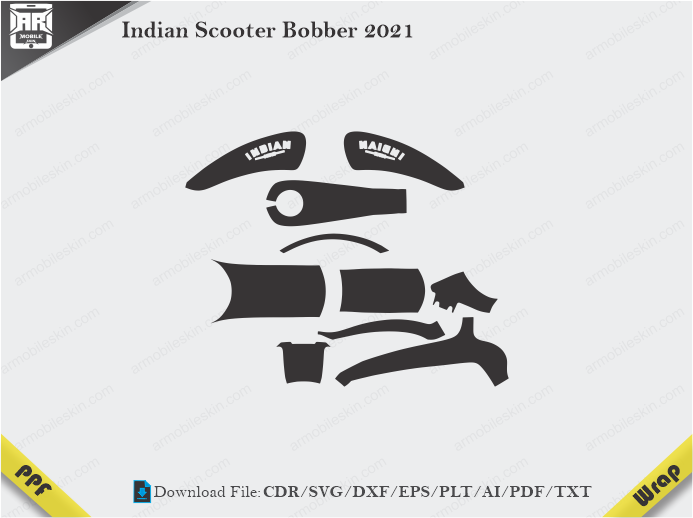 Indian Scooter Bobber 2021 Wrap Skin Template