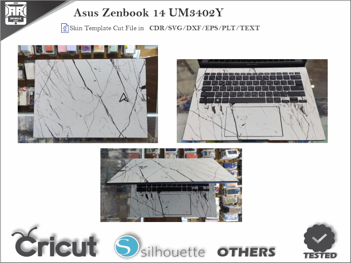Asus Zenbook 14 UM3402Y test Skin Template Vector