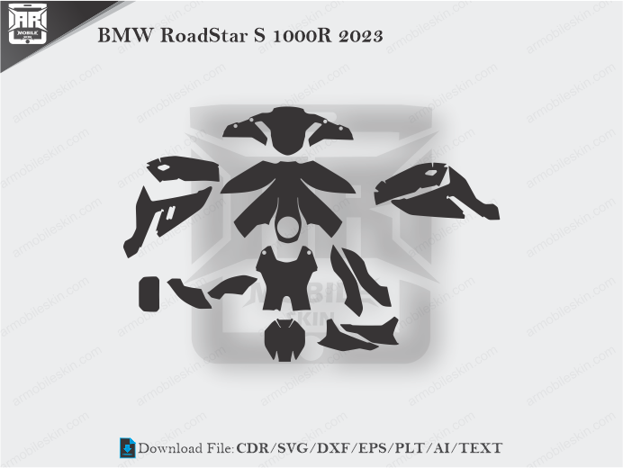BMW RoadStar S 1000R 2023 Wrap Skin Template Vector