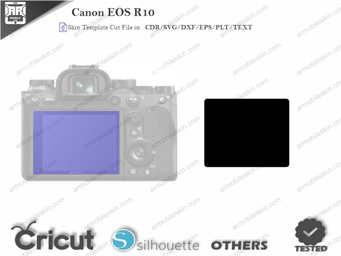 Canon EOS R10 LCD Cut Template