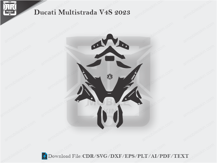Ducati Multistrada V4S 2023 Wrap Skin Template Vector