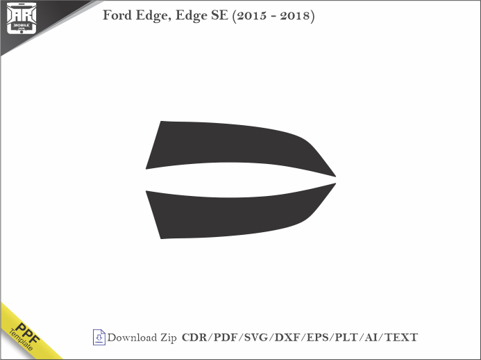 Ford Edge, Edge SE (2015 - 2018) Car Headlight Cutting Template