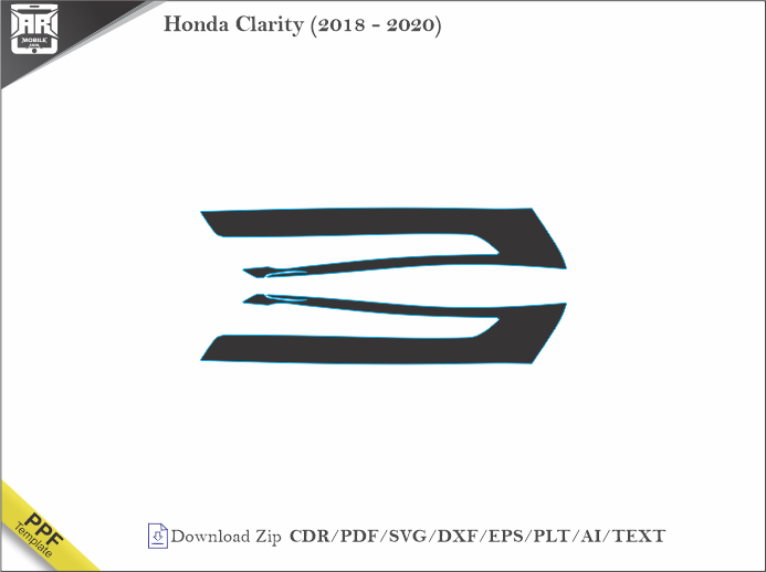 Honda Clarity (2018 – 2020) Car Headlight Cutting Template