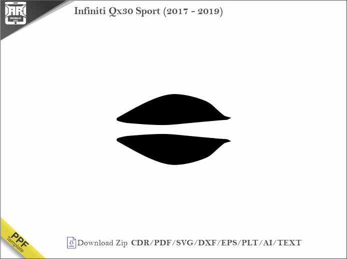 Infiniti Qx30 Sport (2017 - 2019) Car Headlight Cutting Template