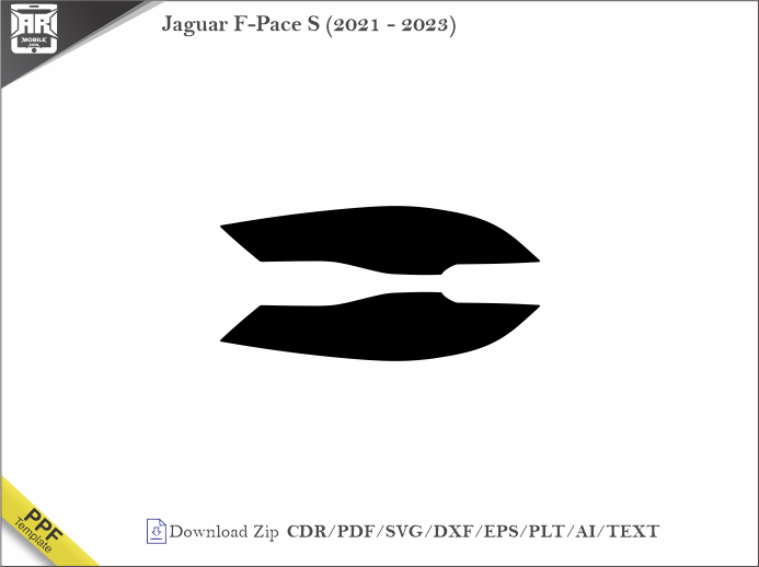Jaguar F-Pace S (2021 – 2023) Car Headlight Cutting Template