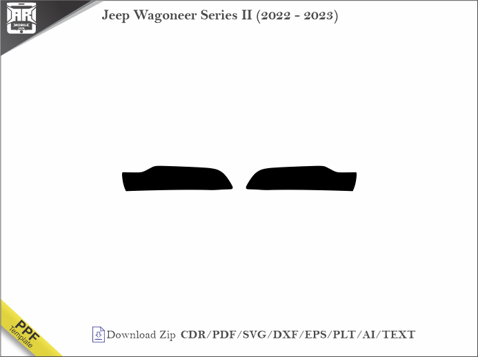 Jeep Wagoneer Series II (2022 – 2023) Car Headlight Cutting Template