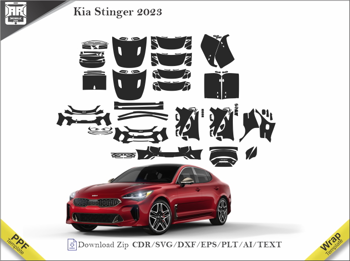 Kia Stinger 2023 Car PPF Template