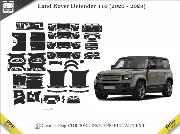 Land Rover Defender 110 (2020 – 2023) Car PPF Template