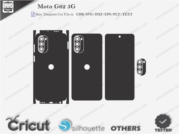 Moto G62 5G Skin Template Vector
