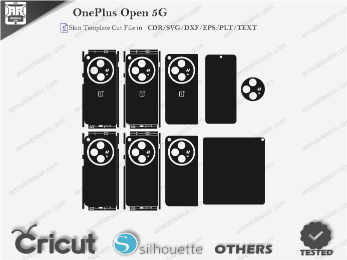OnePlus Open 5G Skin Template Vector