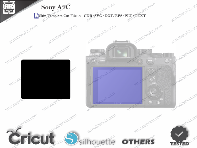 Sony A7C LCD Cut Template