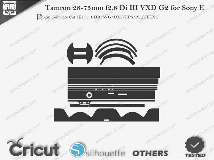 Tamron 28-75mm f2.8 Di III VXD G2 for Sony E Skin Template Vector