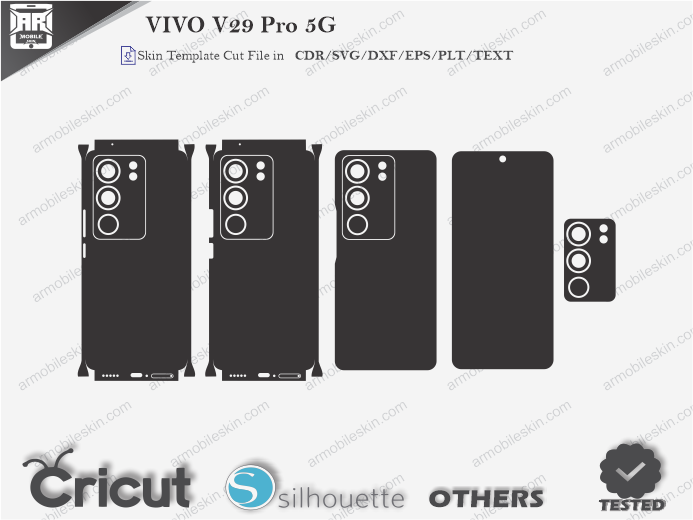VIVO V29 Pro 5G Skin Template Vector