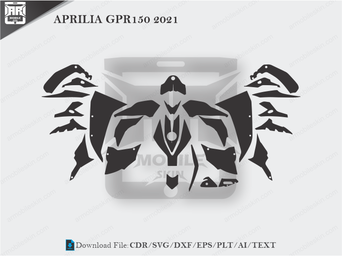APRILIA GPR150 2021 Vinyl Wrap Template