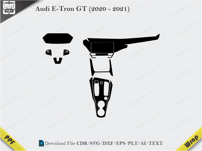 Audi E-Tron GT (2020 - 2021) Car Interior PPF or Wrap Template
