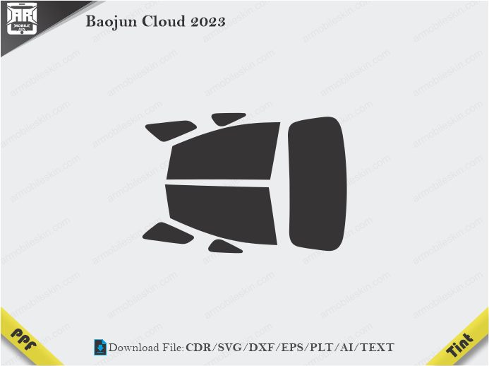 Baojun Cloud 2023 Tint Film Cutting Template