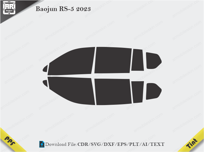 Baojun RS-5 2023 Tint Film Cutting Template