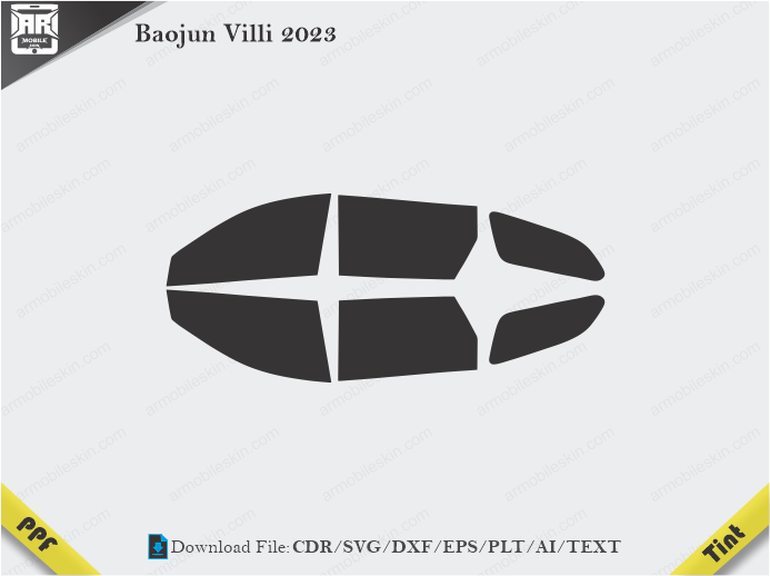 Baojun Villi 2023 Tint Film Cutting Template