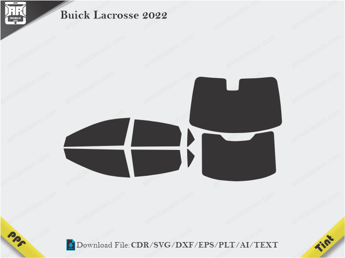 Buick Lacrosse 2022 Tint Film Cutting Template
