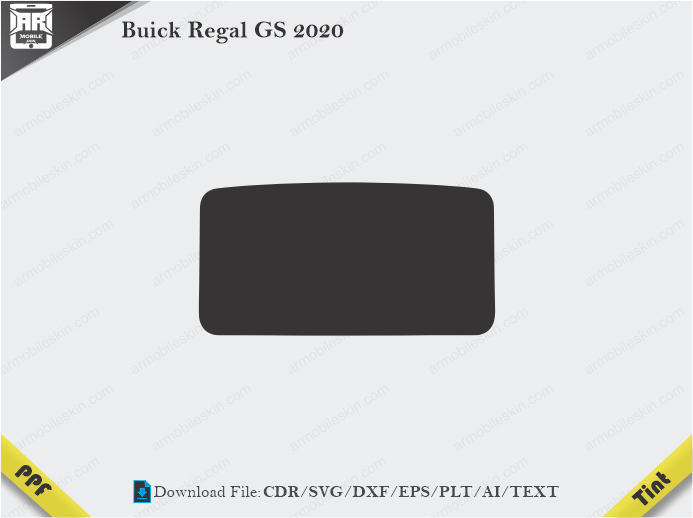 Buick Regal GS 2020 Tint Film Cutting Template