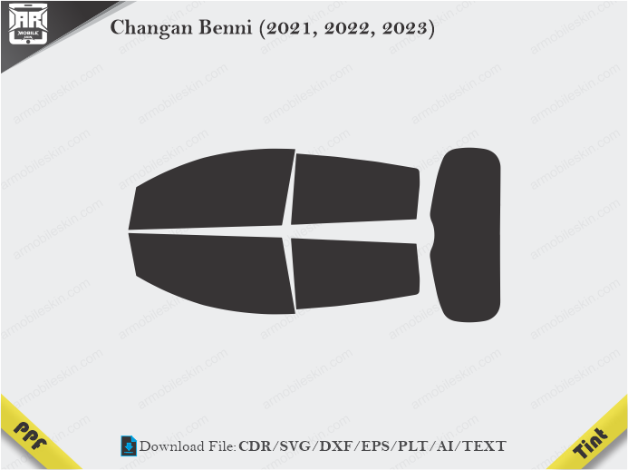 Changan Benni (2021, 2022, 2023) Tint Film Cutting Template