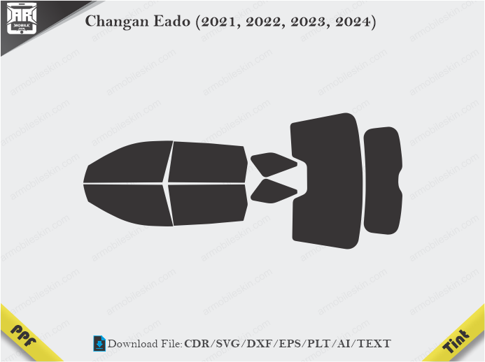 Changan Eado (2021, 2022, 2023, 2024) Tint Film Cutting Template