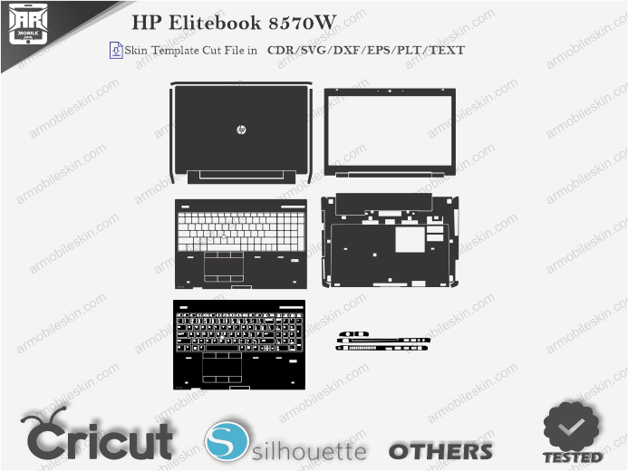 HP Elitebook 8570W Skin Template Vector