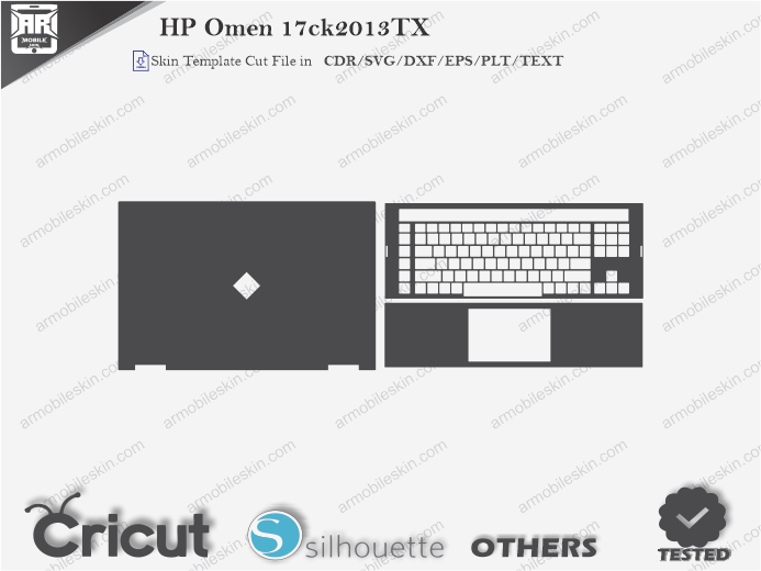 HP Omen 17ck2013TX Skin Template Vector