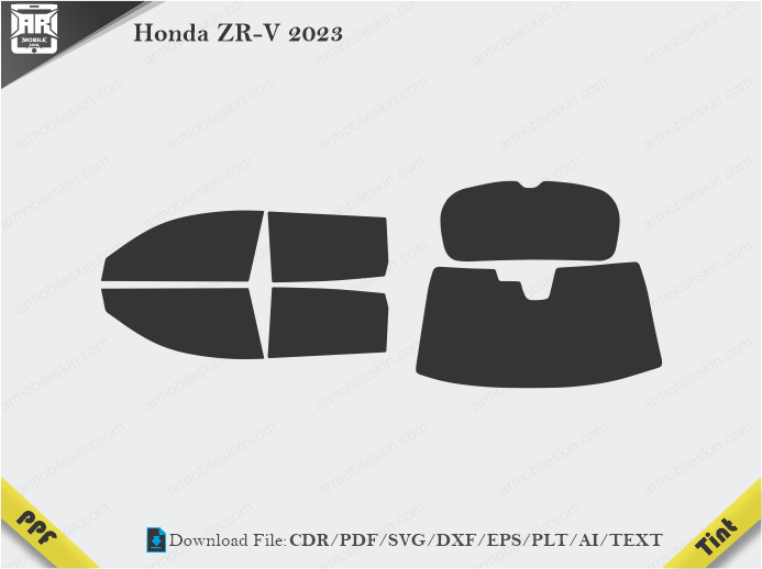 Honda ZR-V 2023 Tint Film Cutting Template