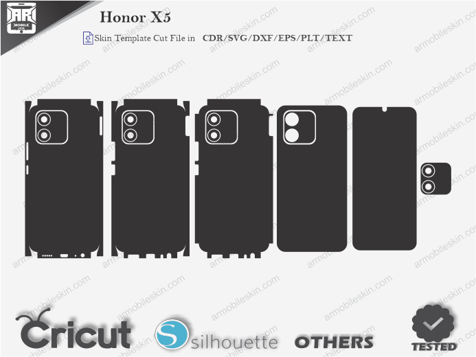 Honor X5 Skin Template Vector
