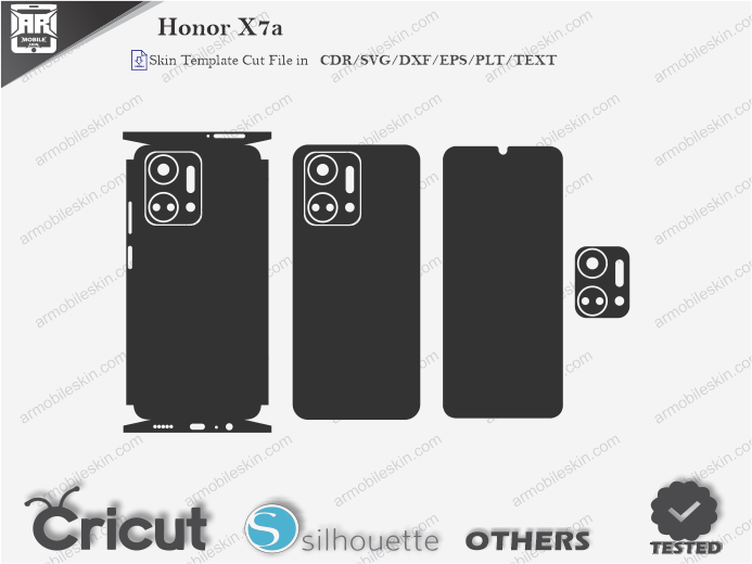 Honor X7a Skin Template Vector