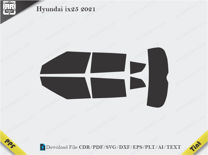 Hyundai ix25 2021 Tint Film Cutting Template